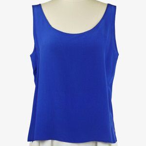 Vintage Clio Royal Blue Silk Sleeveless Tank Top
